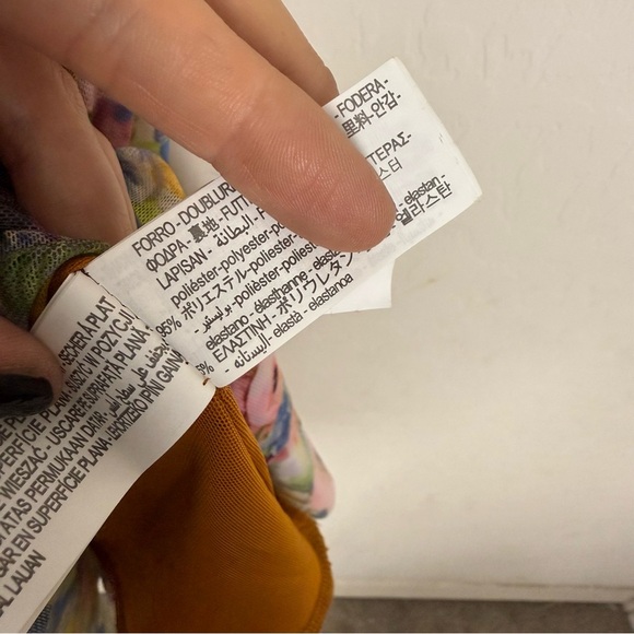 ZARA FLORAL RUCHED Mini Dress Green Multi - Picture 9 of 10